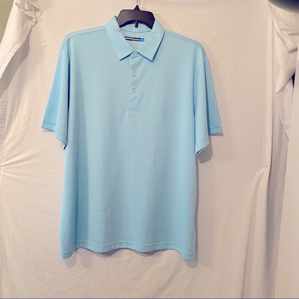 XL Men’s Polo Shirt Light Blue NEW